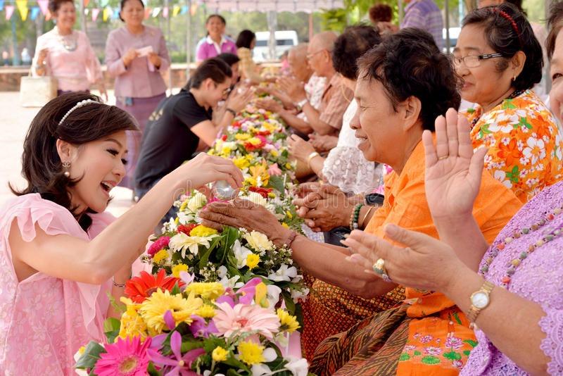 seniors songkran festival celebrate asked