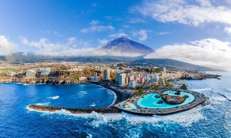 aerial view of puerto de la cruz  tenerife